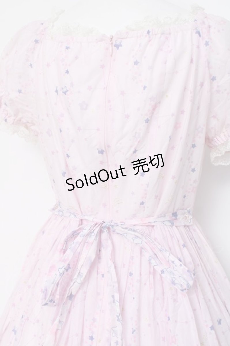 画像3: BABY, THE STARS SHINE BRIGHT / キラキラ星座とコンペイトウのお星様柄ワンピース  ピンク×オフホワイト Y-26-04-15-096-BA-OP-SZ-ZY (3)