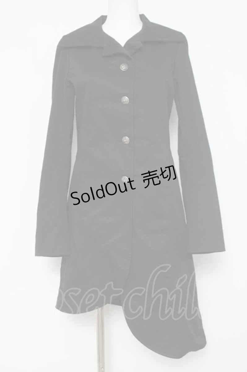 画像1: ZOESTYLES / アシメロングジャケット  ブラック Y-26-04-15-097-GO-JA-SZ-ZY (1)
