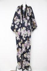 画像1: axes femme / 薔薇×懐中時計柄浴衣セット M 紺 Y-26-04-15-099-AX-OP-SZ-ZY (1)