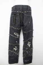 画像2: Deorart / ダメージ加工入りデニムパンツ S 黒 Y-26-04-15-102-PU-PA-SZ-ZY (2)