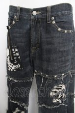 画像3: Deorart / ダメージ加工入りデニムパンツ S 黒 Y-26-04-15-102-PU-PA-SZ-ZY (3)