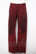 画像1: MURDER LICENSE / ヴィンテージ加工デニムパンツ 44 レッド Y-26-04-15-103-PU-PA-SZ-ZY (1)