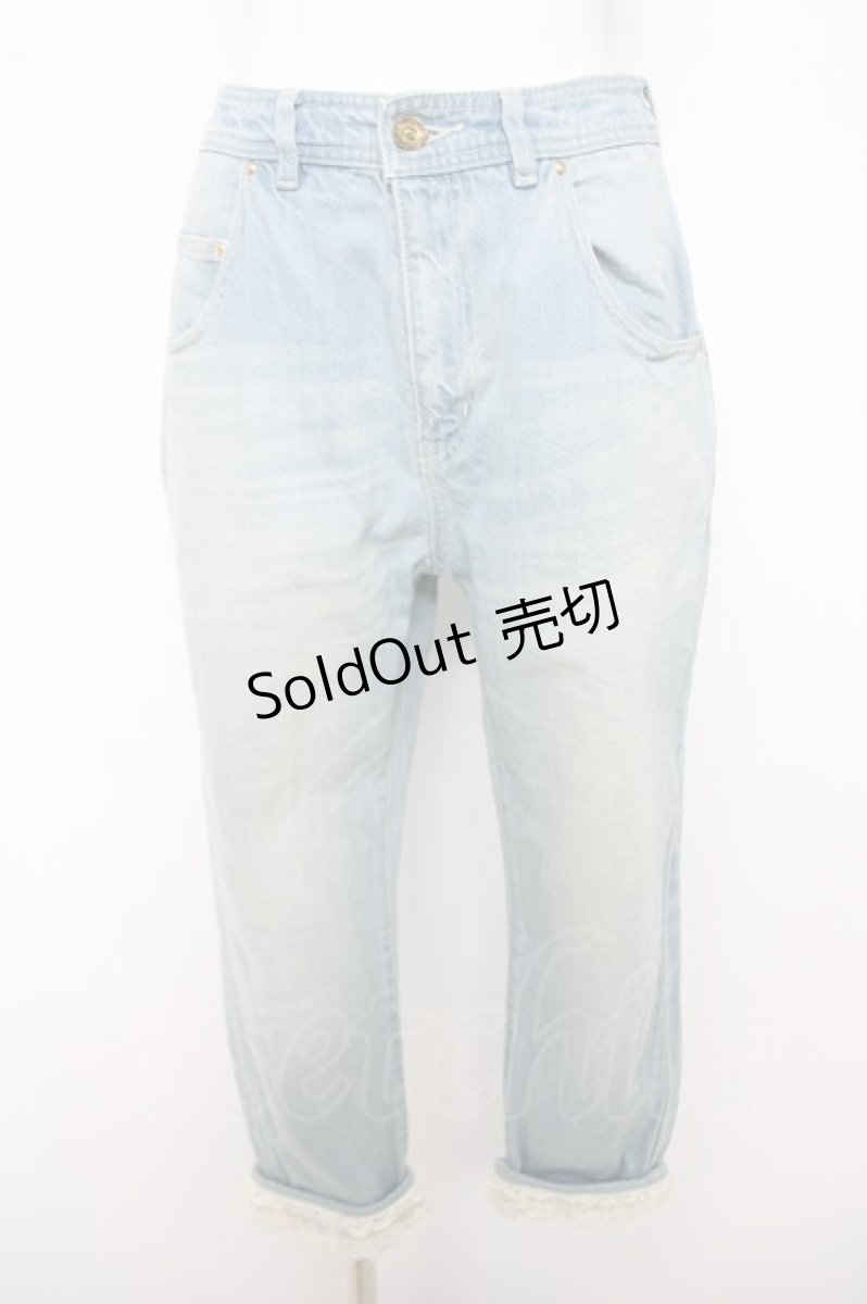 画像1: Franche Lippee / 裾レースデニムパンツ S ウォッシュ Y-26-04-15-105-LO-PA-SZ-ZY (1)