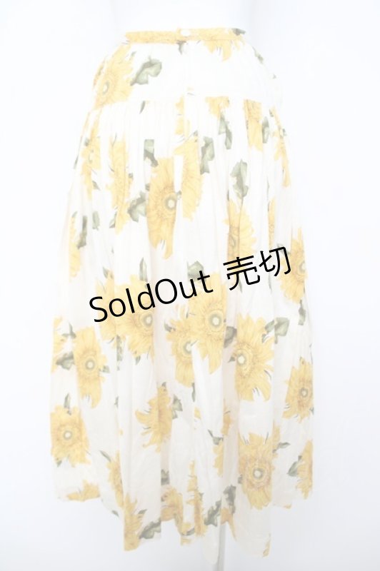 画像2: INGEBORG / ひまわり柄スカート  オフ Y-26-04-15-110-LO-SK-SZ-ZY (2)