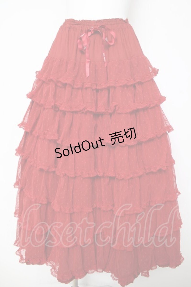 画像1: PINK HOUSE / ポルカドットチュールスカート F 赤 Y-26-04-15-111-LO-SK-SZ-ZY (1)