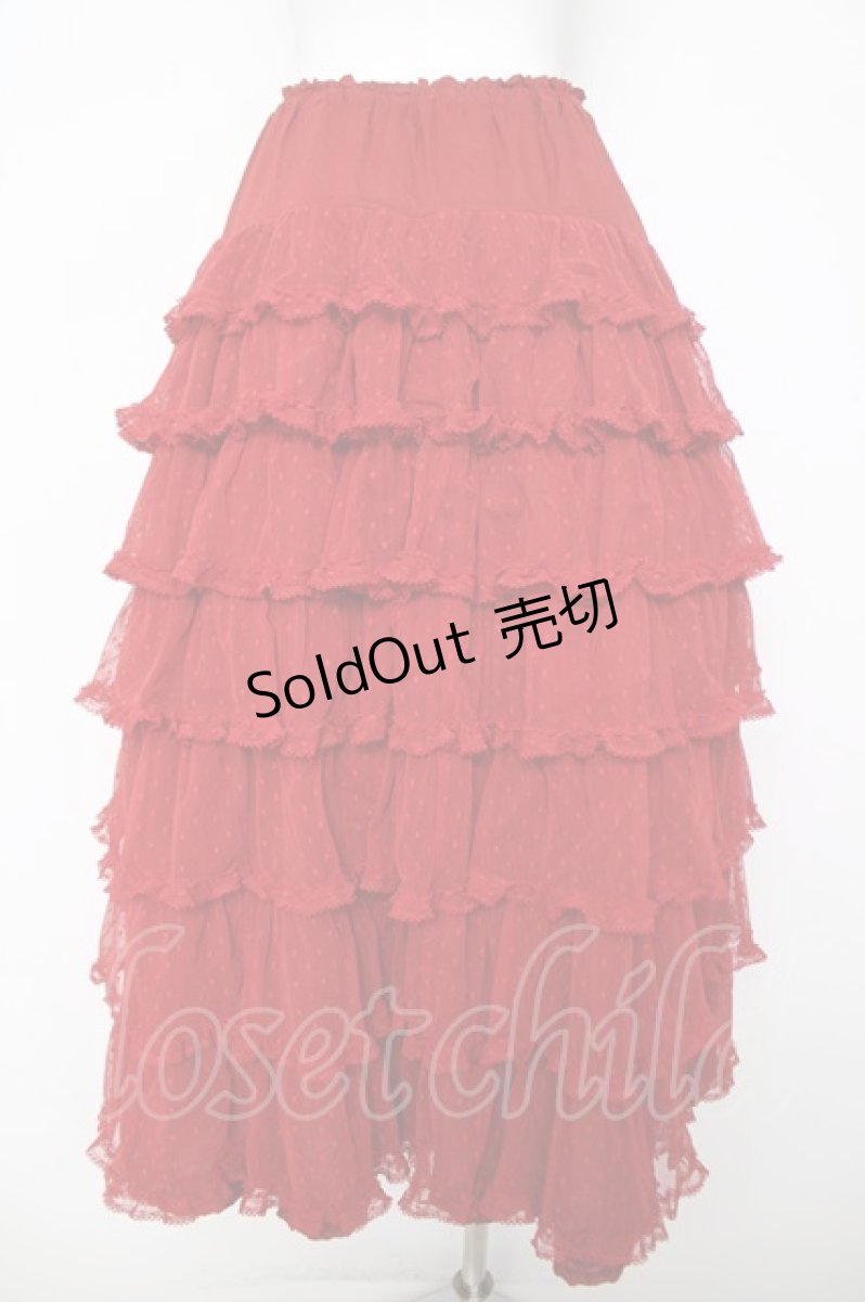 画像2: PINK HOUSE / ポルカドットチュールスカート F 赤 Y-26-04-15-111-LO-SK-SZ-ZY (2)