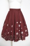 画像1: Innocent World / リボンクラウンスカート  ワイン Y-26-04-15-113-IW-SK-AS-ZY (1)