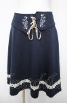 画像1: axes femme / 裾レースハイウエストスカート M 紺 Y-26-04-15-114-AX-SK-SZ-ZY (1)