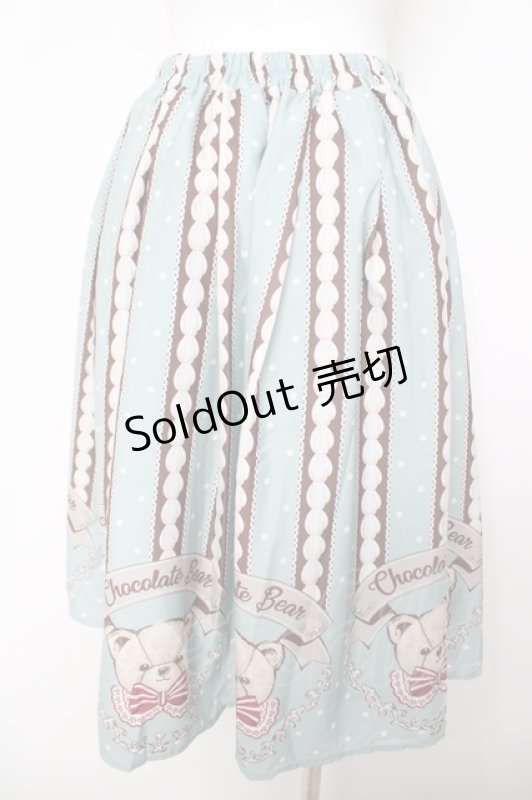 画像2: axes femme kawaii / チョコベア柄スカート M ミント Y-26-04-15-116-AX-SK-SZ-ZY (2)