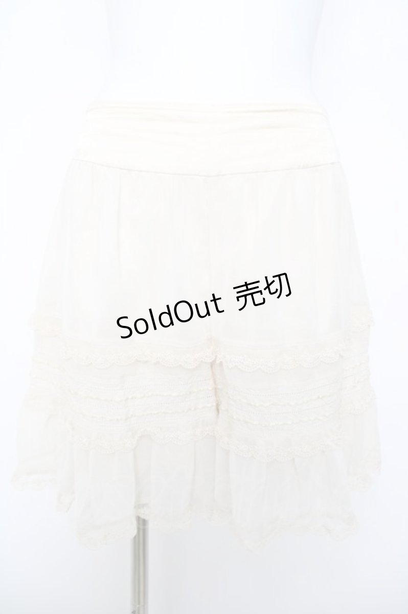 画像1: Franche Lippee / レースフリルペチパンツ M アイボリー Y-26-04-15-119-LO-PA-SZ-ZY (1)