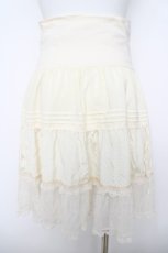 画像2: Franche Lippee / 素材切替スカート M 生成り Y-26-04-15-121-LO-SK-SZ-ZY (2)
