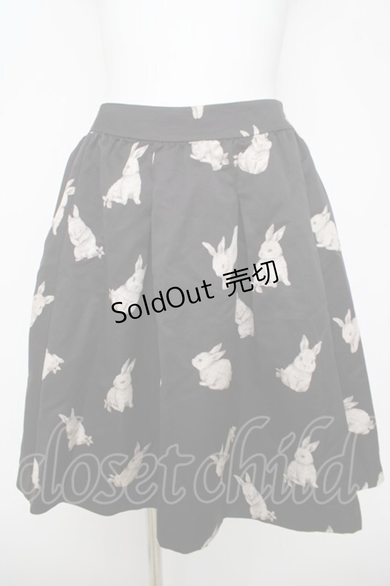 画像1: franche lippee black / うさぎシルエットスカート M 黒 Y-26-04-15-123-LO-SK-SZ-ZY (1)