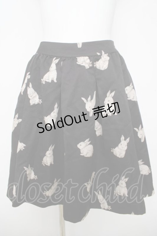 画像1: franche lippee black / うさぎシルエットスカート M 黒 Y-26-04-15-123-LO-SK-SZ-ZY (1)