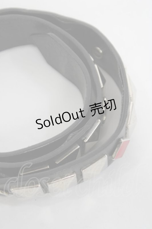 画像3: PEACE NOW / スタッズトランプマークベルト  黒 Y-26-04-15-025-PU-ZA-SZ-ZY (3)