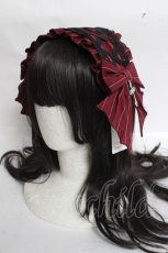 画像1: Chalmiere / ストライプリボンヘッドドレス  ワイン Y-26-04-17-037-LO-AC-SZ-ZY (1)