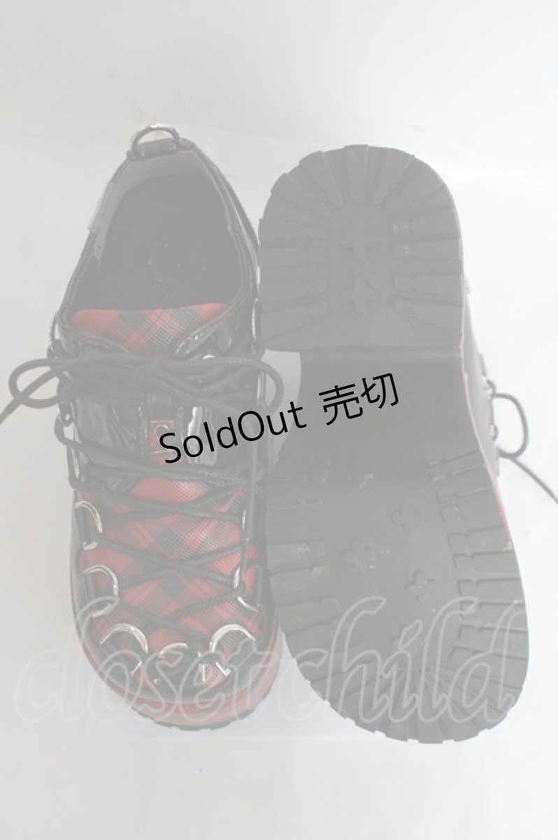 画像5: YOSUKE / 厚底レースアップヒールオックスフォード S レッド Y-26-04-17-046-PU-SH-SZ-ZY (5)