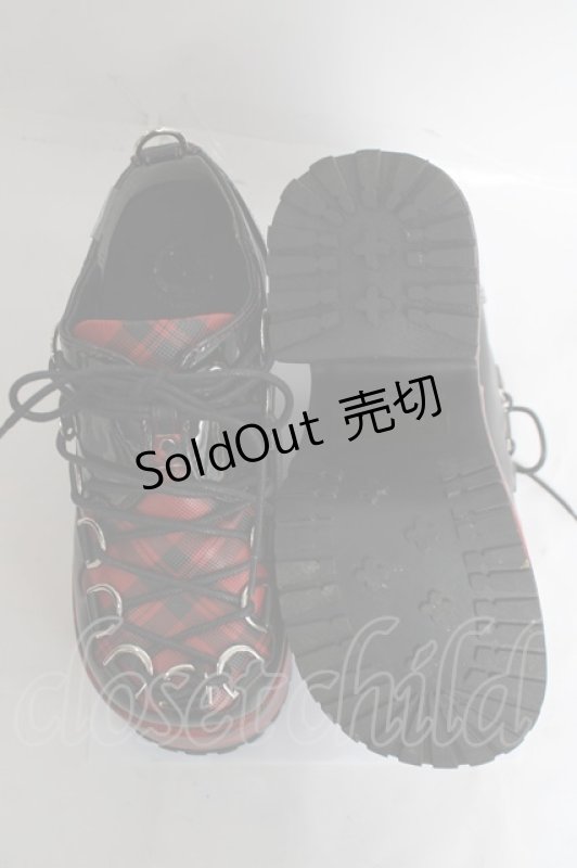画像5: YOSUKE / 厚底レースアップヒールオックスフォード S レッド Y-26-04-17-046-PU-SH-SZ-ZY (5)