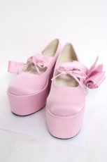 画像1: Fickle Bebe / FBサテンバレエシューズ L ピンク Y-26-04-17-049-0-SH-SZ-ZY (1)