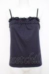画像1: axes femme / お花モチーフホルターキャミ  紺 Y-26-04-17-055-AX-TO-SZ-ZY (1)
