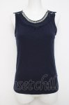 画像1: axes femme / レースビジュータンクトップ  紺 Y-26-04-17-060-AX-TO-SZ-ZY (1)