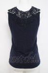 画像2: axes femme / レースビジュータンクトップ  紺 Y-26-04-17-060-AX-TO-SZ-ZY (2)