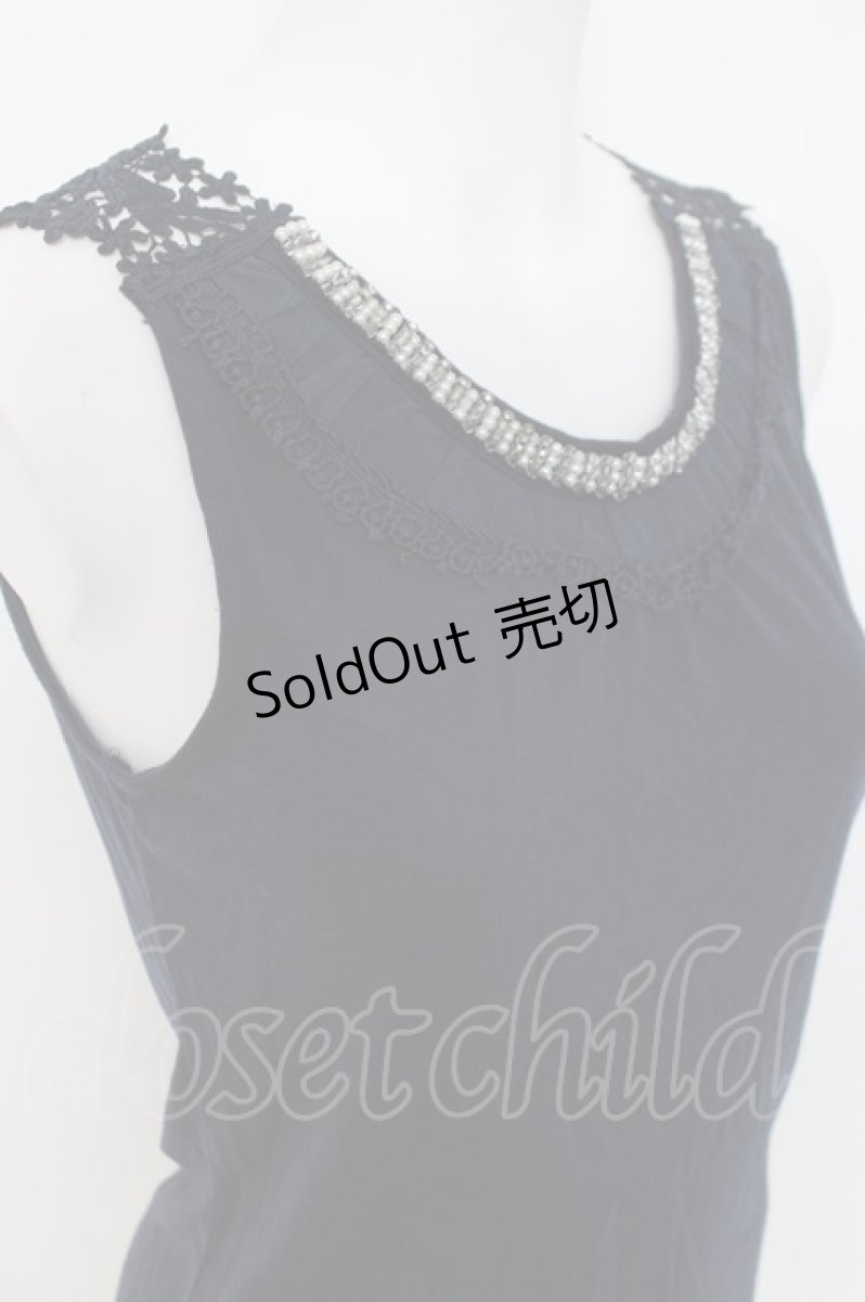 画像3: axes femme / レースビジュータンクトップ  紺 Y-26-04-17-060-AX-TO-SZ-ZS (3)