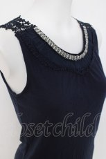 画像3: axes femme / レースビジュータンクトップ  紺 Y-26-04-17-060-AX-TO-SZ-ZS (3)