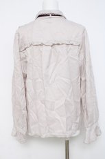 画像2: axes femme / 襟付刺繍ブラウス L グレージュ Y-26-04-17-064-AX-BL-SZ-ZI (2)