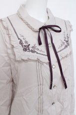 画像3: axes femme / 襟付刺繍ブラウス L グレージュ Y-26-04-17-064-AX-BL-SZ-ZI (3)