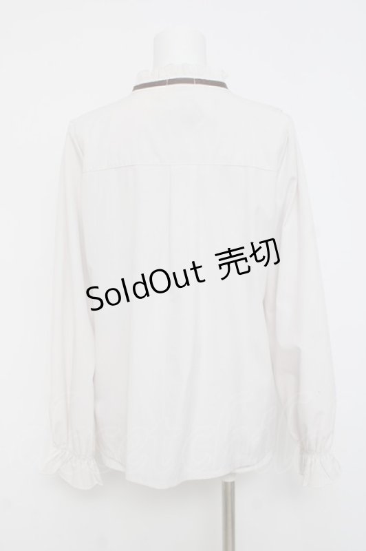 画像2: axes femme / 薔薇刺繍ハイネックブラウス L オフ Y-26-04-17-069-AX-BL-SZ-ZY (2)