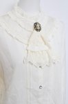 画像3: axes femme / カメオ×ジャボブローチ付ブラウス L 生成り Y-26-04-17-071-AX-BL-SZ-ZY (3)