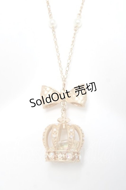 画像1: axes femme / ロイヤルクラウンネックレス  ゴールド Y-26-04-17-008-AX-AC-SZ-ZY (1)