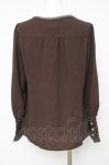 画像2: axes femme / シャボ付きラッフルブラウス M 茶 Y-26-04-17-074-AX-BL-SZ-ZY (2)