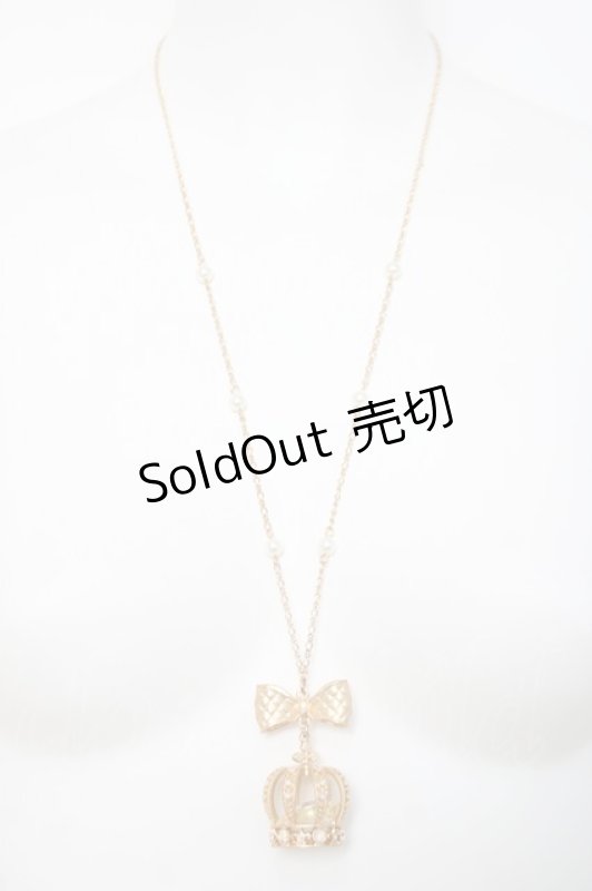 画像2: axes femme / ロイヤルクラウンネックレス  ゴールド Y-26-04-17-008-AX-AC-SZ-ZY (2)