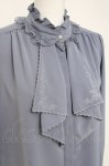 画像3: axes femme / バラ刺繍ラッフルフリルブラウス M ブルー Y-26-04-17-076-AX-BL-SZ-ZY (3)
