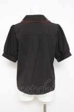 画像2: axes femme POETIQUE / ストロベリー刺繍ブラウス M 黒 Y-26-04-17-078-AX-BL-SZ-ZY (2)
