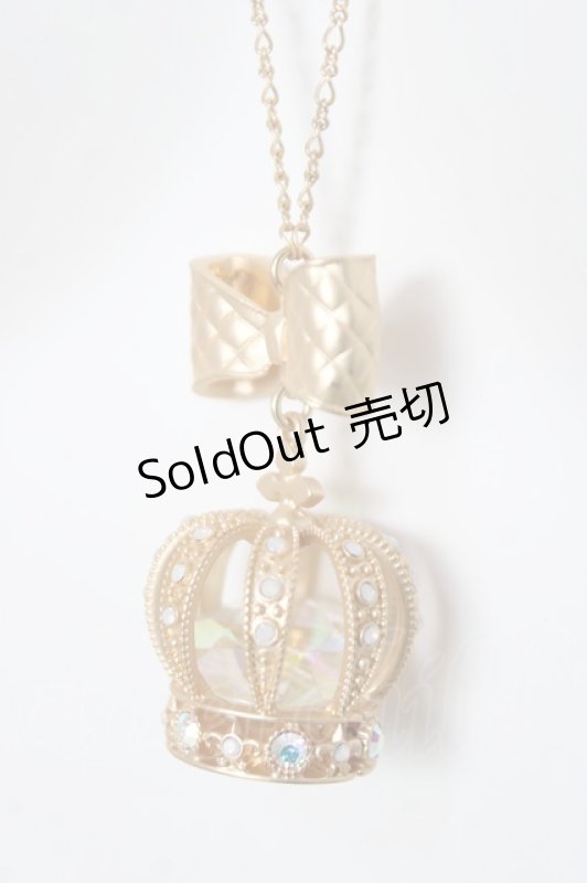 画像3: axes femme / ロイヤルクラウンネックレス  ゴールド Y-26-04-17-008-AX-AC-SZ-ZY (3)