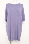 画像1: axes femme POETIQUE / レースアップビックTシャツ M ラベンダー Y-26-04-17-081-AX-TO-SZ-ZY (1)