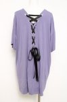 画像2: axes femme POETIQUE / レースアップビックTシャツ M ラベンダー Y-26-04-17-081-AX-TO-SZ-ZY (2)