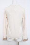 画像2: axes femme / 刺繍レース袖プチスタンドプルオーバー M 生成り Y-26-04-17-090-AX-TO-SZ-ZY (2)