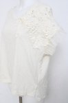 画像2: axes femme / 立体花モチーフレースＴシャツ M 生成り Y-26-04-17-092-AX-TS-SZ-ZY (2)