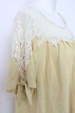 画像3: axes femme / レース切替トップス M イエロー Y-26-04-17-093-AX-TO-SZ-ZY (3)