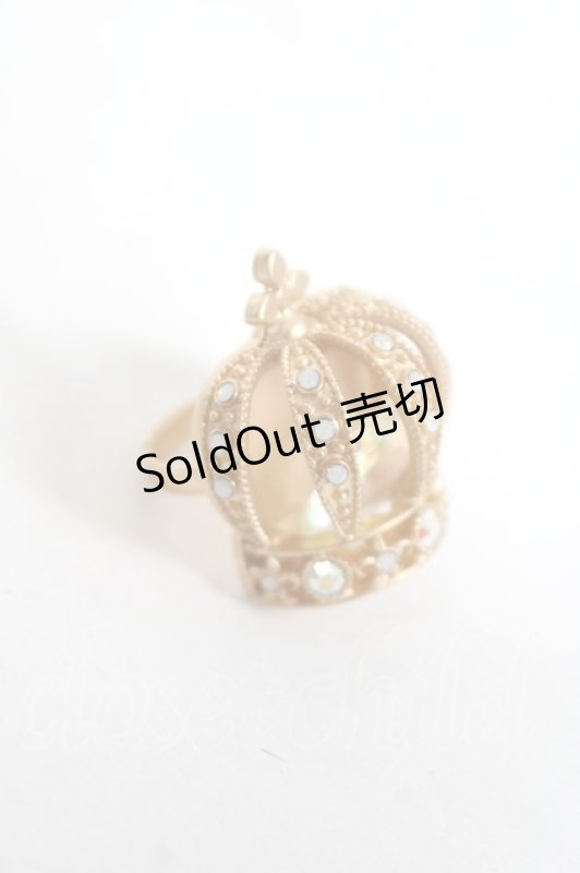 画像1: axes femme kawaii / ロイヤルクラウンリング  ゴールド Y-26-04-17-002-AX-AC-SZ-ZY (1)