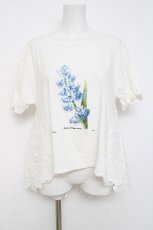 画像1: axes femme / ボタニカルガーデンTシャツ M シロ Y-26-04-17-096-AX-TO-SZ-ZY (1)