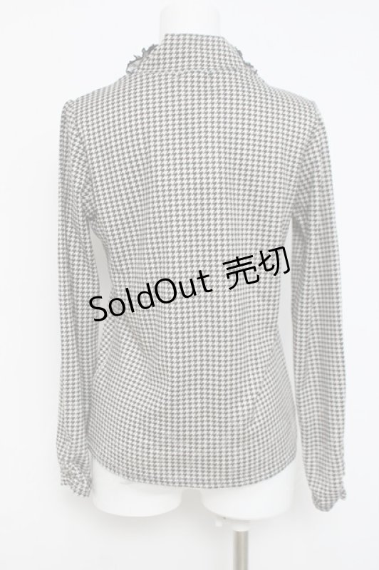 画像2: axes femme / 千鳥柄スタンドカラープルオーバー M 黒 Y-26-04-17-099-AX-TO-SZ-ZY (2)