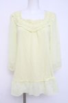 画像1: axes femme / シフォンスリーブチュニック M イエロー Y-26-04-17-100-AX-TO-SZ-ZY (1)