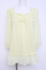 画像1: axes femme / シフォンスリーブチュニック M イエロー Y-26-04-17-100-AX-TO-SZ-ZY (1)