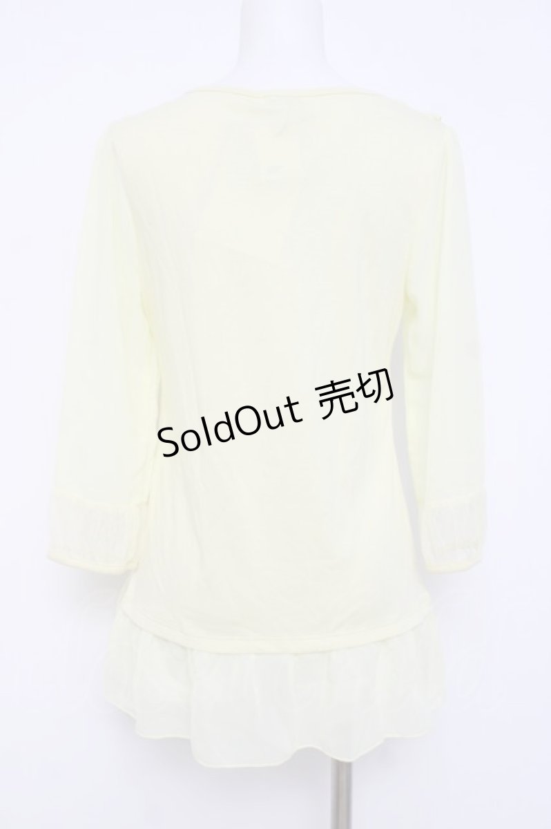 画像2: axes femme / シフォンスリーブチュニック M イエロー Y-26-04-17-100-AX-TO-SZ-ZY (2)