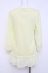 画像2: axes femme / シフォンスリーブチュニック M イエロー Y-26-04-17-100-AX-TO-SZ-ZY (2)