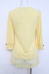 画像2: axes femme / レーシー七分丈インナープルオーバー M イエロー Y-26-04-17-101-AX-TO-SZ-ZY (2)